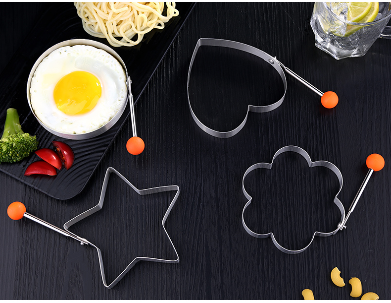 SSGP Đức Omelette Khuôn 304 Túi thép không gỉ Egg Sun Egg Love Creative Artifact Omelette Model - Tự làm khuôn nướng khuôn làm bánh hình thú