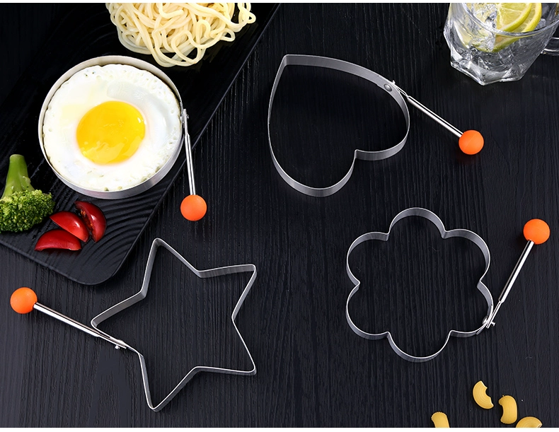 SSGP Đức Omelette Khuôn 304 Túi thép không gỉ Egg Sun Egg Love Creative Artifact Omelette Model - Tự làm khuôn nướng