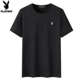 Playboy, мужская летняя хлопковая универсальная брендовая базовая приятная телу футболка с коротким рукавом, в корейском стиле