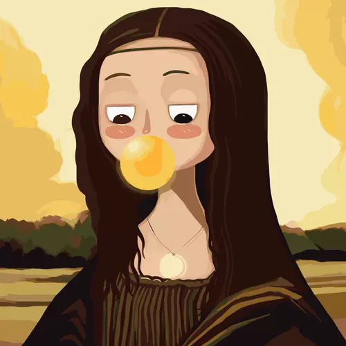 DIY Цифровая картина маслом Простая и современная мультфильм знаменитая картина Q Версия ручной гостиной спальня декоративная картина