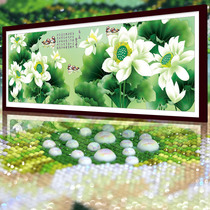 2022 New 5D Diamond painting Living room Alien Diamond Lotus Flower Painting Mandarin Cross Embroidered yourself Artisanal Lotus 2021