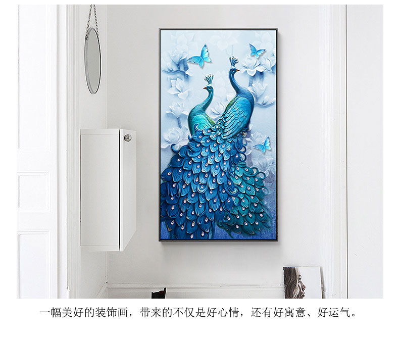 2018 mới peacock 5D kim cương sơn phòng khách đầy đủ các ngói kim cương Sáu 2019 chéo đơn giản khâu miếng nhỏ của điểm tinh - Công cụ & phụ kiện Cross-stitch tranh thêu chữ thập đức mẹ