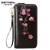 Бумажник, длинная кожаная вместительная и большая окрашенная сумка через плечо с молнией, 2019, из натуральной кожи, воловья кожа