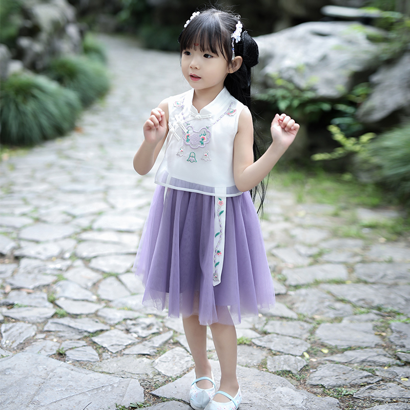 con heo đất của ánh sáng váy Trung Quốc cổ đại ăn mặc chiếc váy mùa hè váy siêu cổ tích cô gái váy baby gió Trung Quốc Nho giáo retro Tang váy.