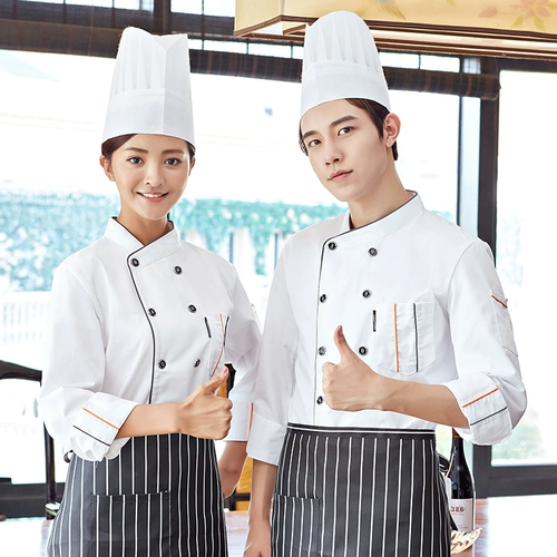 Шеф -повар для отеля Work Одежда с длинными рукавами мужчина осень и зимняя одежда для выпечки