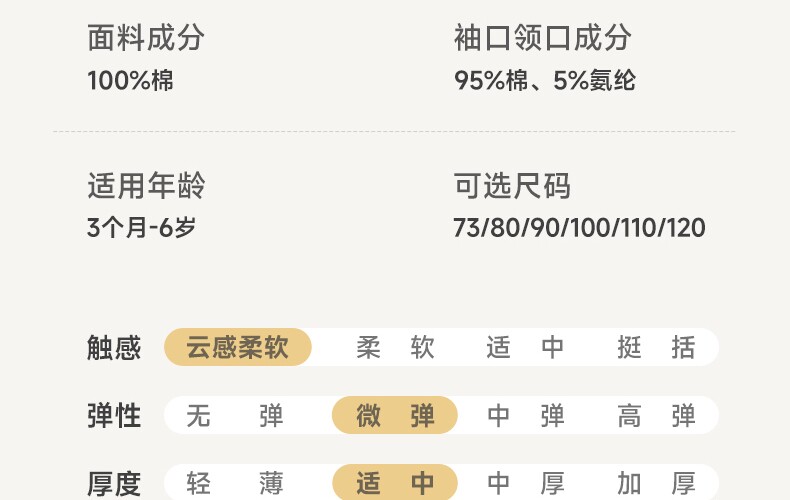 贝肽斯婴儿睡袍春秋款睡衣新款纯棉儿童睡袍男童女童a类宝宝睡袋 — 59