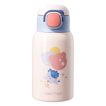 Betis childrens thermos cup for infants and toddlers with straw dual-purpose baby learning drinking cup duckbill cup out drinking cup