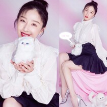 2022 Spring paragraph Kan Qingzi Tongan Imperial Household Wind Long sleeves White Shirt Design Sensation Small Snowspinning Blouse Women