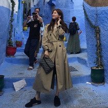 2022 Spring and autumn new star Pei Xiuzhi has the same chic demeanor in Korean version over knee waist display slim coat female