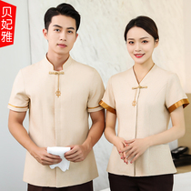 Guest room cleaning overalls womens short sleeves summer hotel summer hotel property aunt cleaner waiter set