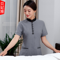 Guest room cleaning work clothes womens short sleeve set hotel aunt clothing hotel property cleaner waiter summer clothes