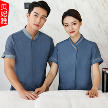Summer hotel cleaning work clothes short sleeve hotel room property aunt cleaner clothing cleaning clothes summer Women
