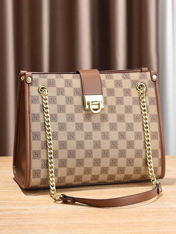 Autumn and Winter High-End Commuter Women's Bag Tote Bag Large Capacity 2024 New Fashion Stylish Chain Shoulder Crossbody Bag