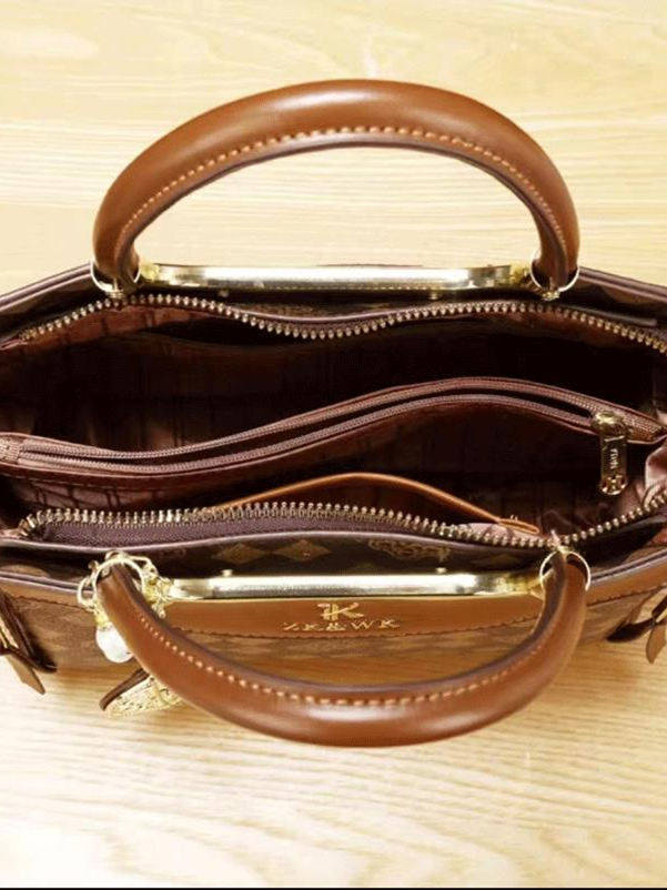 High-End Crossbody Bag for Women 2024 New Style This Year's Popular Shoulder Crossbody Bag Mom Bag Fashion Three-Piece Set Women's Bag