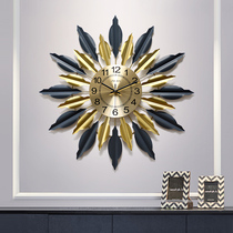 Modern fashion hanging watch mute personality Art decorative clock Nordic light luxury wall clock living room home creative clock