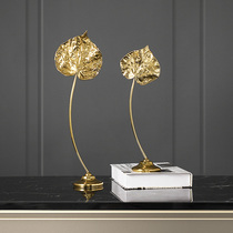 Nordic Wind Blades Sub-Copper Pendulum Pieces Living Room Creative Art Furnishing Genguan Tabletop Decoration Display Cabinet Crafts Ins