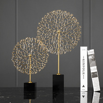 Nordic Light Lavish Coral Swing Piece Home Living Room Desktop Decoration Creative Fashion Office Wine Cabinet Furnishing Trinkets