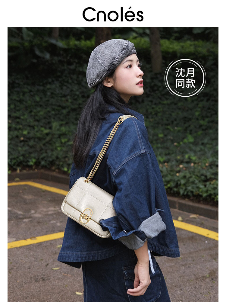 [Celebrity Style] Cnoles Chain Underarm Bag For Women 2025 New Arrival Luxury Single Shoulder Crossbody Bag - Thumbnail 3