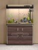 Fish Tank with Cabinet for Living Room, Small to Medium-Sized, Household Floor-Standing, No Need to Change Water, Glass Aquarium, 2023 New Model, Creative Goldfish Tank