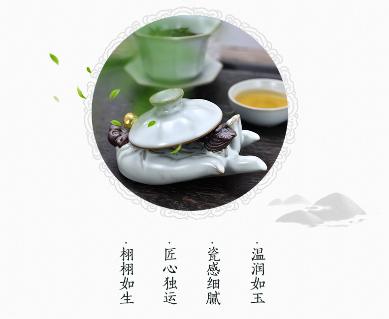 Beautiful home your up pet boutique furnishing articles furnishing articles back censer tea tray ceramic tea play purple sand tea set accessories