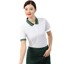 Catering Attendant Short Sleeve Men Custom Hotel Hotel Restaurant Fire Pot Shop Barbecue shop Summer turnover Working clothes for women