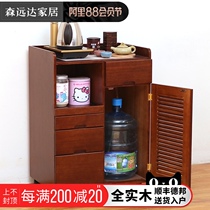 Office solid wood tea cabinet Modern simple living room dining side cabinet Dining room mobile storage locker
