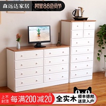 Chest of drawers Solid wood simple bedroom living room Economical drawer-type storage cabinet Locker multi-functional installation