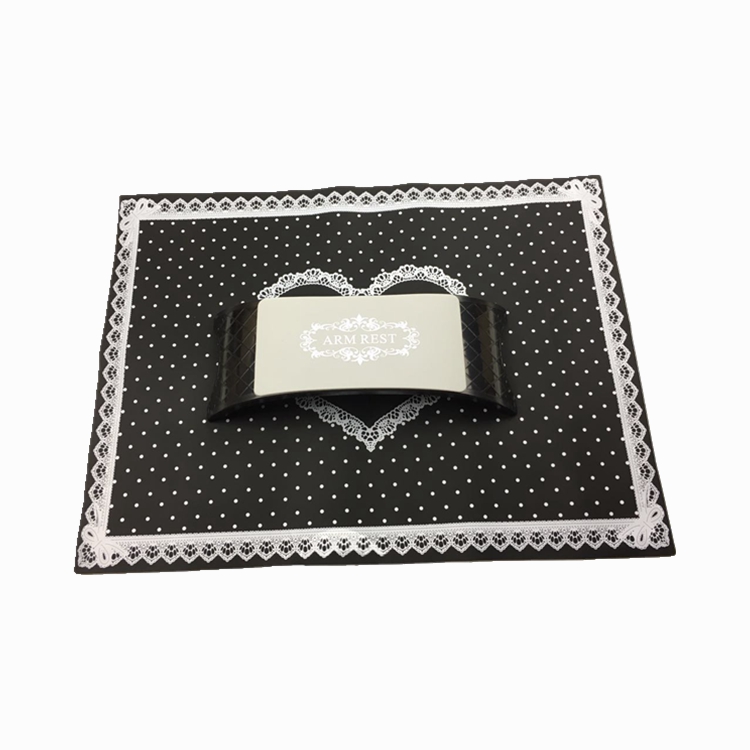 Công cụ làm móng tay bằng silicon bàn gối mat Nhật Bản dễ thương màu hồng đen sóng điểm có thể giặt khăn trải bàn - Công cụ Nail máy dũa móng tay cho bé