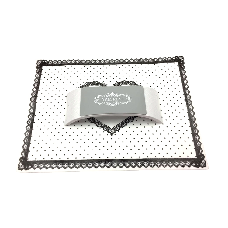 Công cụ làm móng tay bằng silicon bàn gối mat Nhật Bản dễ thương màu hồng đen sóng điểm có thể giặt khăn trải bàn - Công cụ Nail máy dũa móng tay cho bé