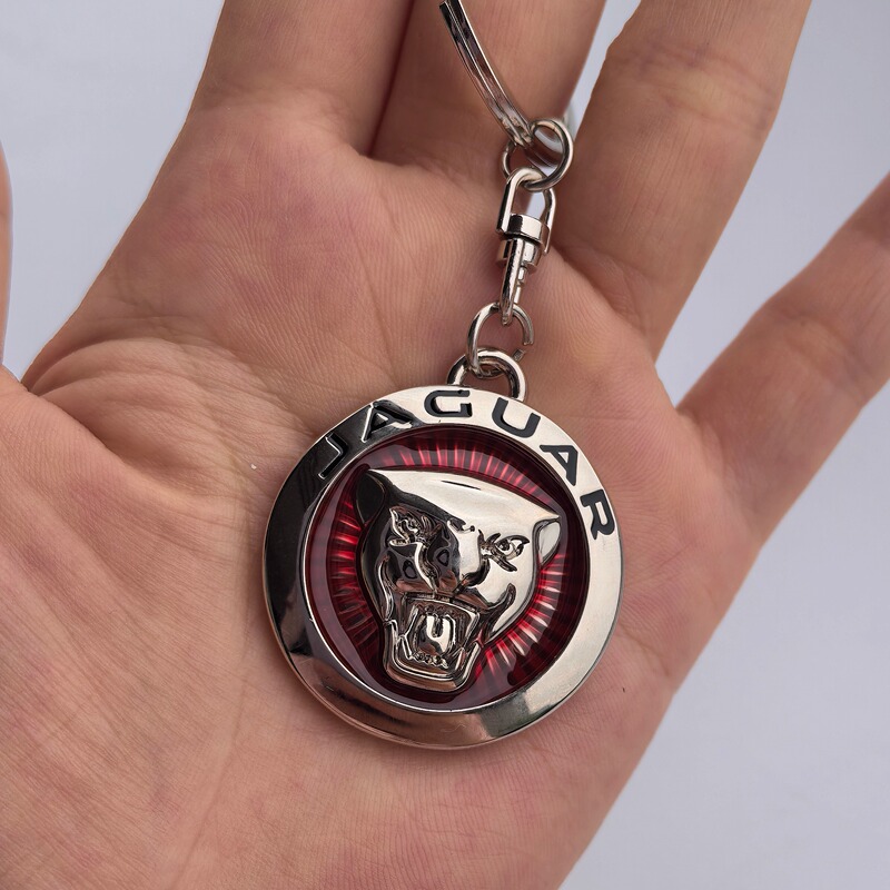 Metal Jaguar Car Logo Keychain Ring Chain Shell Cover 4S Store Small Gift Cnyowo Xel Xfl