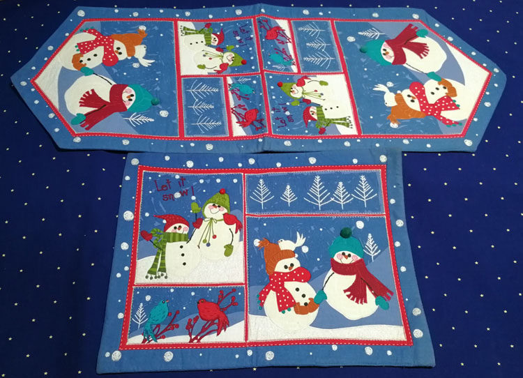 Christmas elements of the tree bird snowman table fabric small table flag mat 217T-6