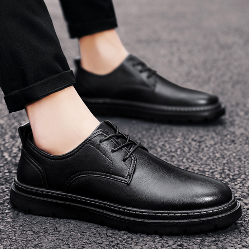 Men's business formal leather shoes men's casual shoes 2021 new British summer soft bottom spring and autumn men's shoes autumn
