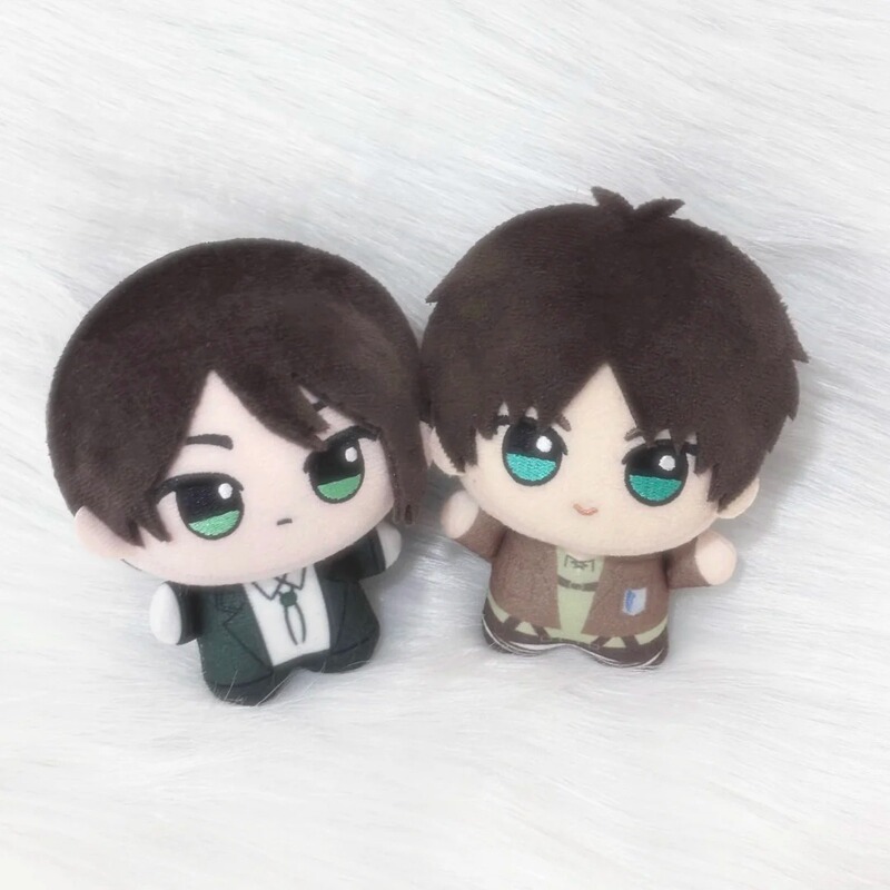 10cm Attack on Titan Plush Toy Cute Denki Kaminari Cotton Doll Eren Levi Nunu Figure