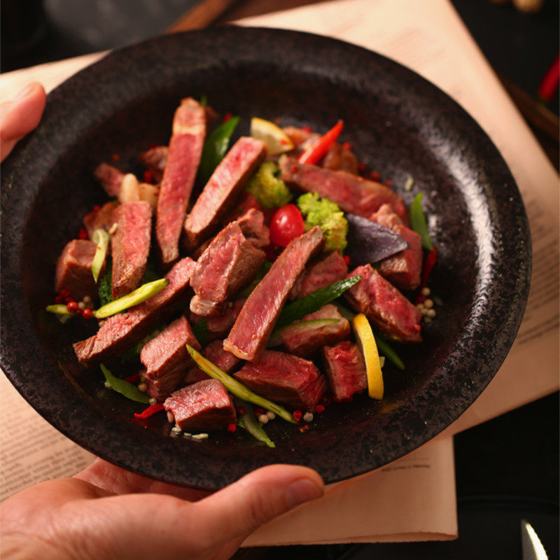 Australian original cut with naked eye cured steak 6 pieces Australia Black pretzels steak package Non-original taste No steak sauce