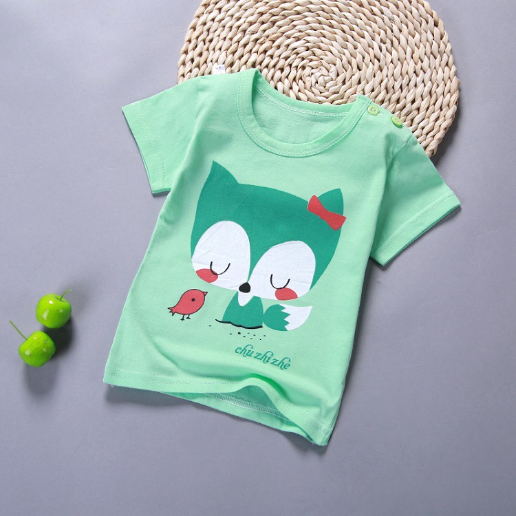 Trẻ em ngắn tay t-shirt trẻ em t-shirt trẻ sơ sinh nửa tay áo trai cotton ngắn tay nữ bé mùa hè phần mỏng 1-4