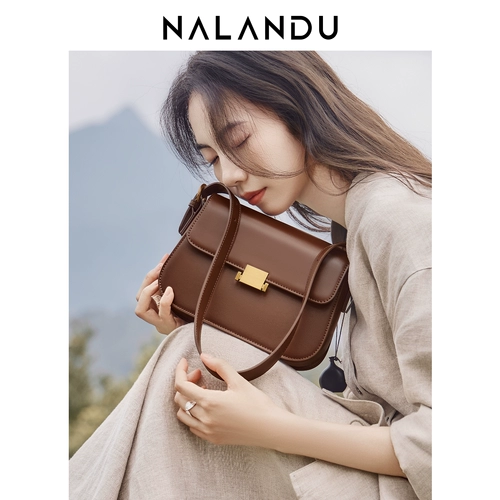 纳兰杜 Сумка через плечо, небольшая сумка, сумка на одно плечо, изысканный стиль, из натуральной кожи