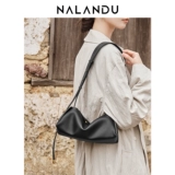 纳兰杜 Черная сумка через плечо, сумка на одно плечо, из натуральной кожи