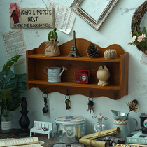Nordic creative wall shelf living room student bedroom porch Wall Wall non-perforated storage rack Wall hanger