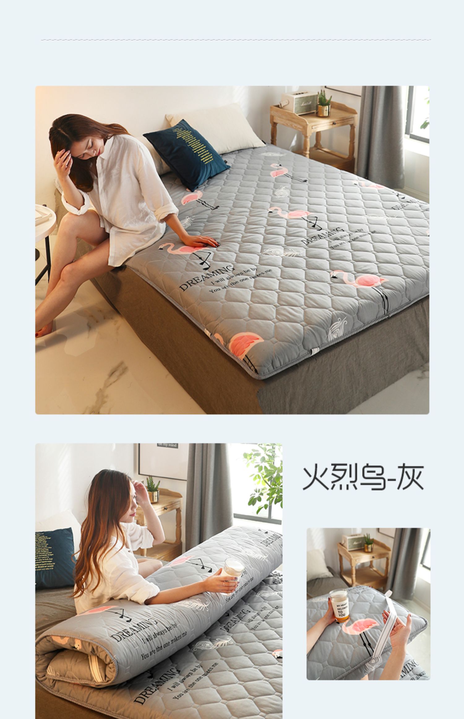 Nam Cực tiểu 1,5m nệm dày nệm ký túc xá Single Double 1,8 m 1,2 m xốp tatami - Nệm đệm lò xo giá rẻ