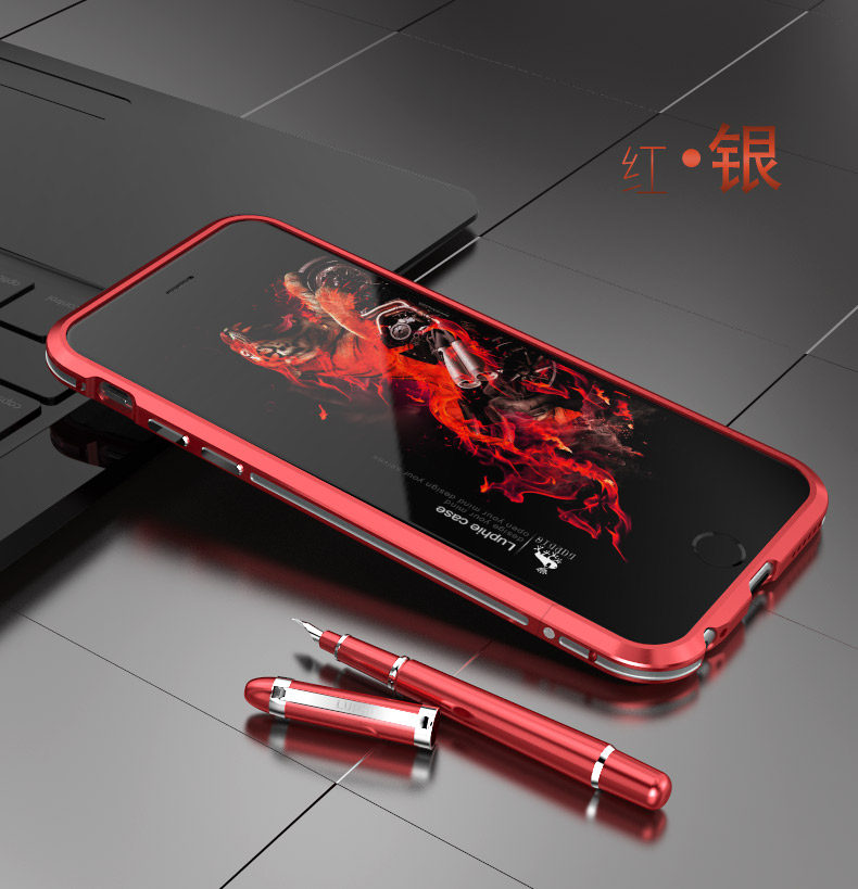 Luphie Bicolor Blade Sword Slim Light Aluminum Bumper Metal Shell Case for Apple iPhone 6S Plus/6 Plus & iPhone 6S/6