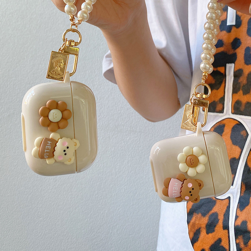 Small Bear cookies apply AirPods2 protective sleeves 3 generations pro apple wireless headphone cover silicone shell personality male and female