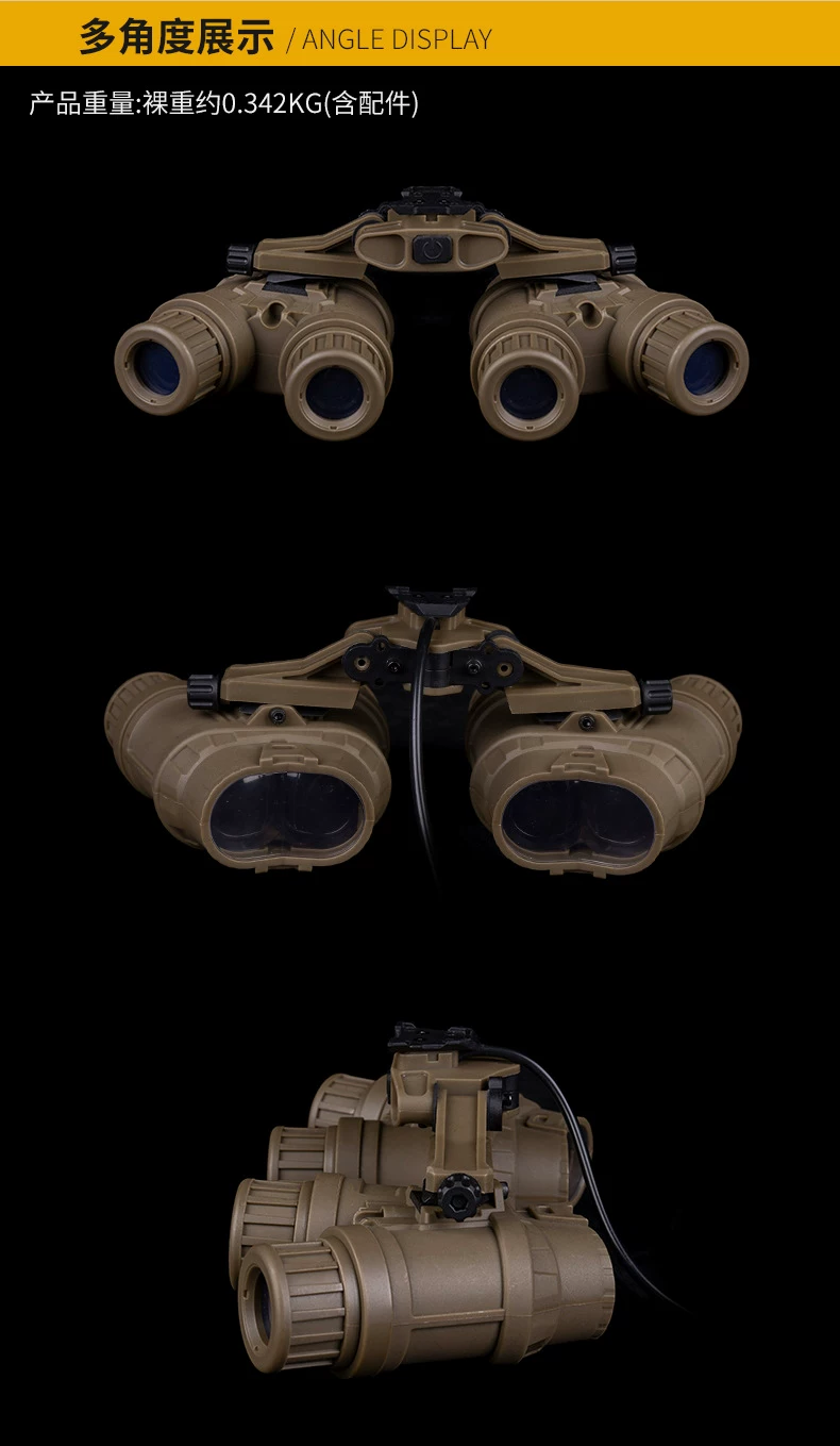 Detalle frontal del diseño de cuatro lentes