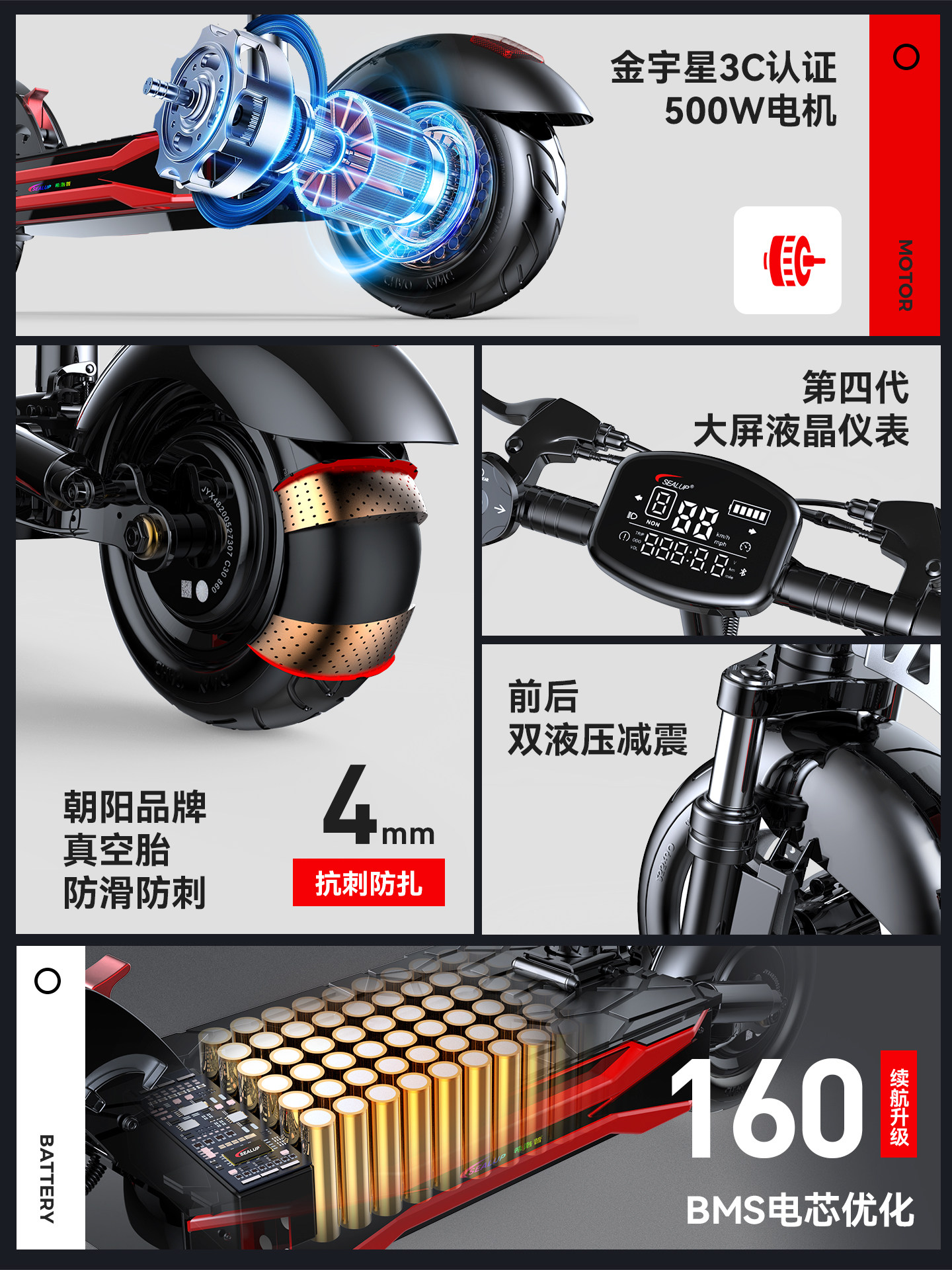 Hilop Electric Scooter, Electric Folding Scooter, Small Mobility Scooter, Two-Wheeled Mini Adult Electric Scooter, Pedal Scooter