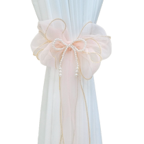 French lace pearl bow curtain straps Nordic tie straps creative princess style curtain buckle decorative accessories
