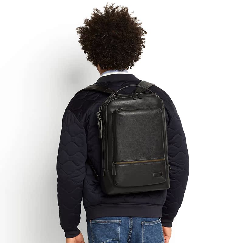 tumi harrison leather backpack