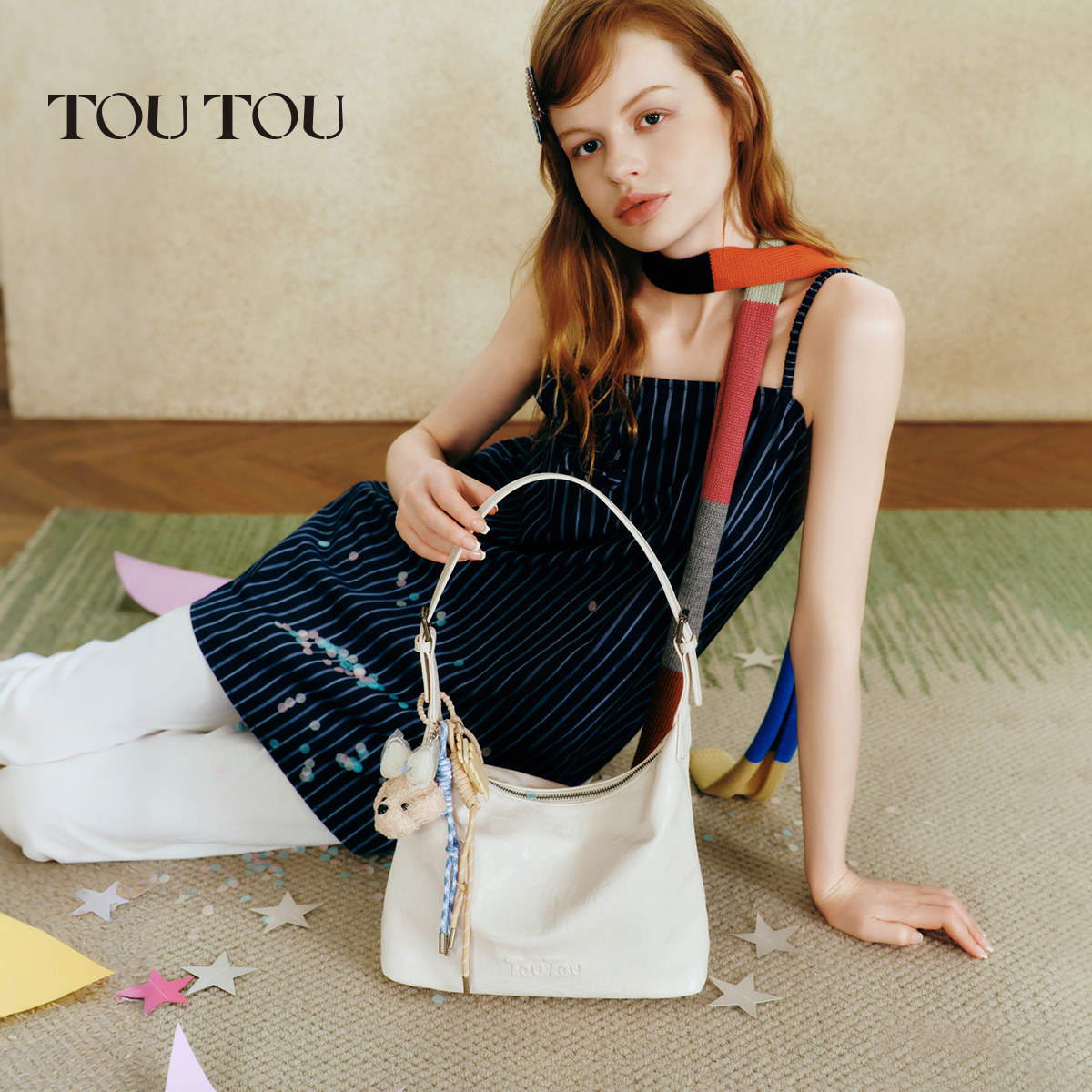 TOUTOU 2026 New Large Capacity Commuter Hobo White Underarm Bag Shoulder Crossbody Bag Gift for Women - Thumbnail 4