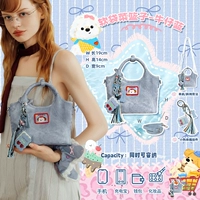 Джинсовая корзина, подвеска, бретели, сумка через плечо