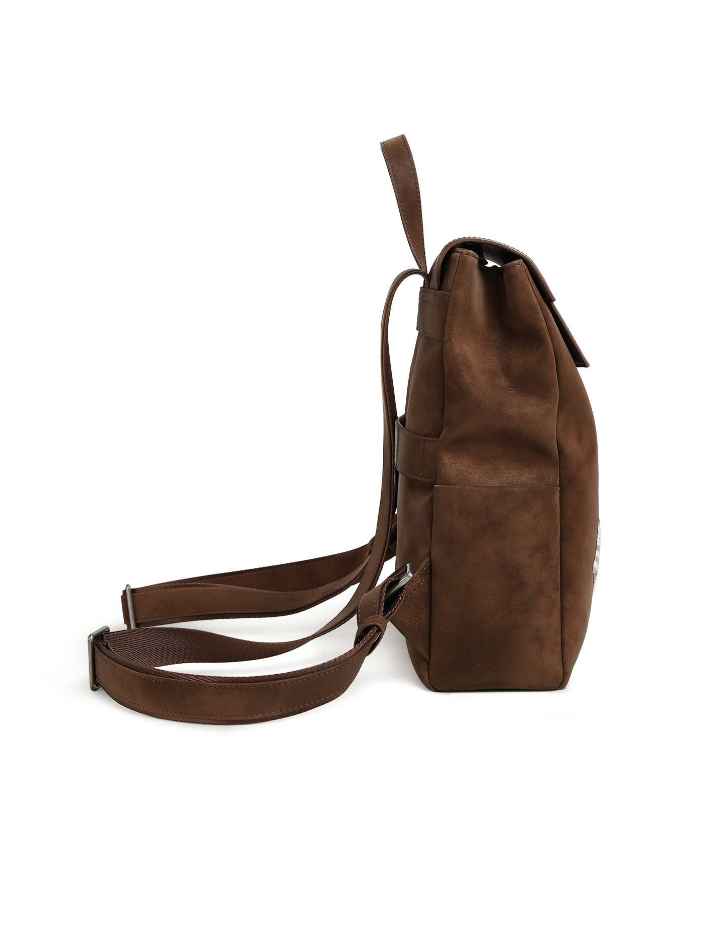 TOUTOU Chocolate Brown Star Shape Magnetic Snap Backpack