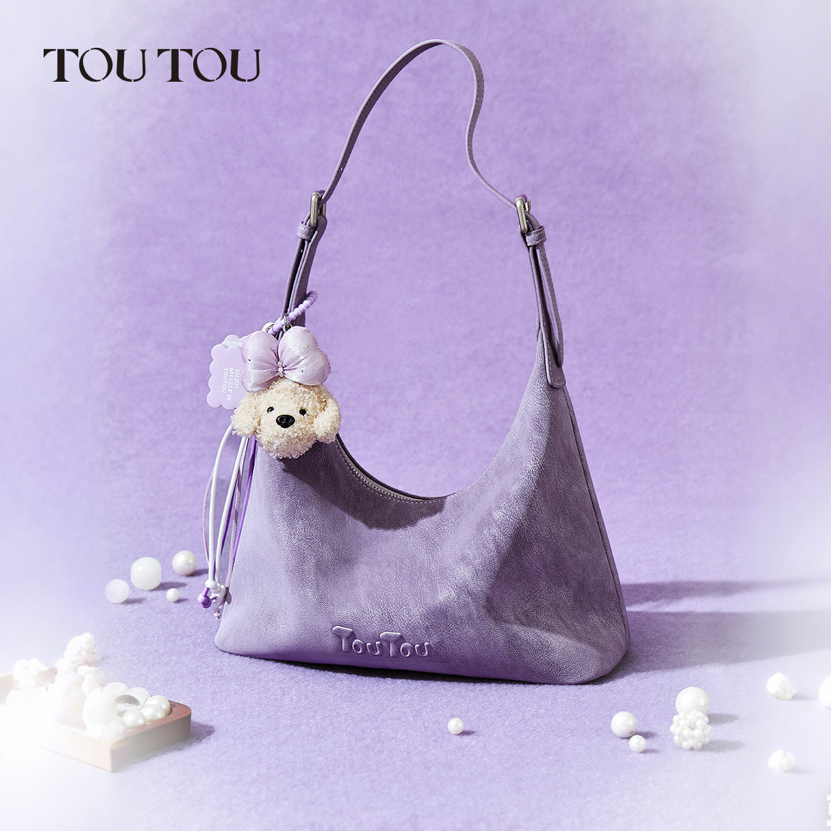 TOUTOU 2026 New Large Capacity Commuter Hobo White Underarm Bag Shoulder Crossbody Bag Gift for Women - Thumbnail 3
