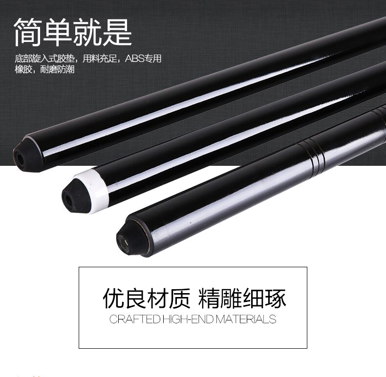 Tín hiệu hồ bơi snooker cue đầu nhỏ bóng dài bảng cực đen 8 fancy chín câu lạc bộ chia câu lạc bộ đầu bàn bida mini cho bé